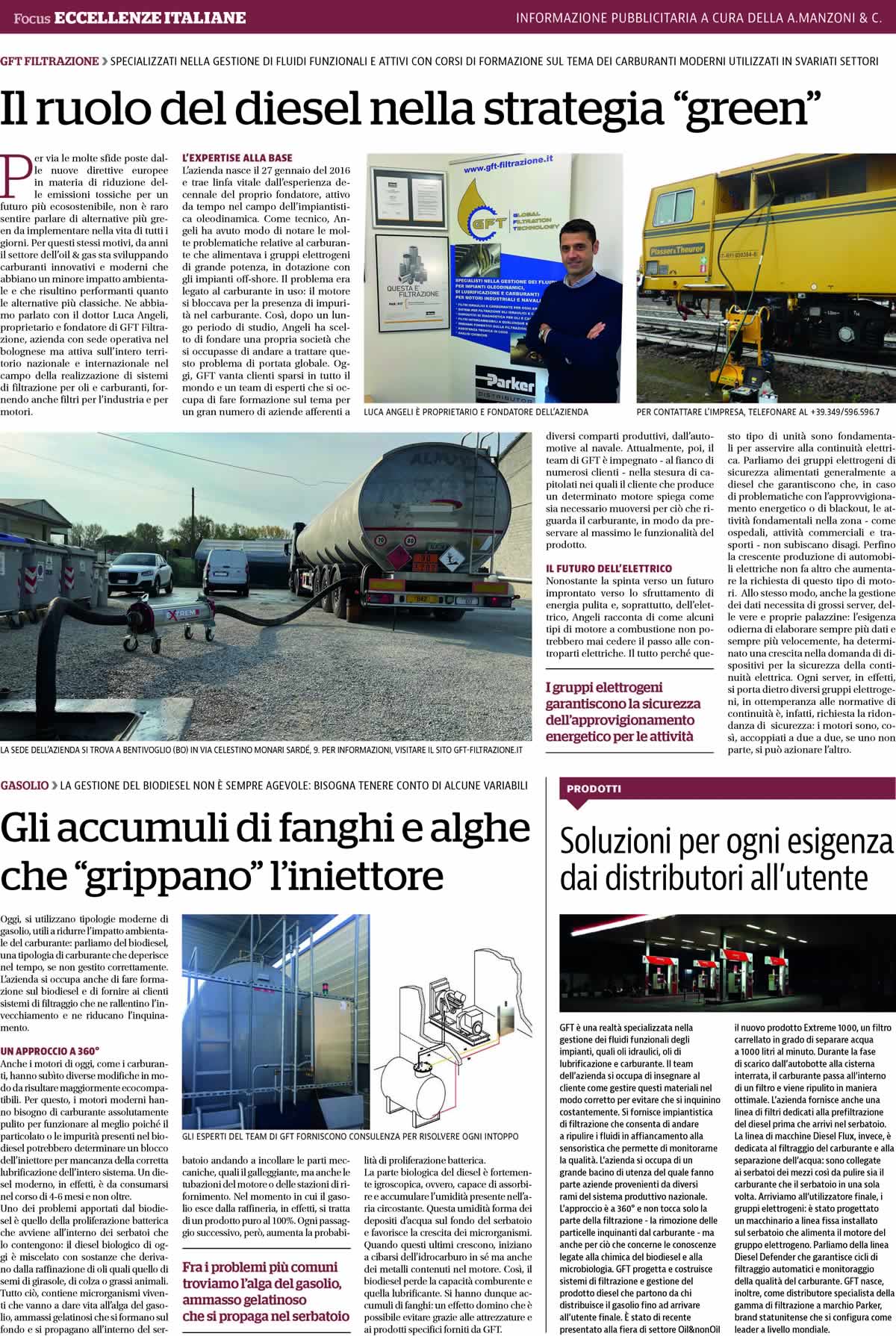GFT Filtrazione: il ruolo del diesel nella strategia "green"